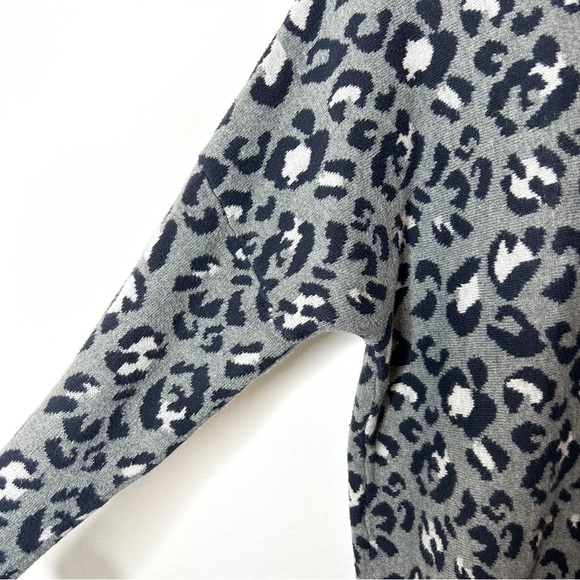 Ann Taylor‎ LOFT Neutral Leopard Animal Print High Low Knit Sweater Top Small S - Picture 5 of 9